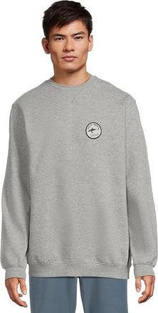 Salty Crew Crafted Crew Fleece Mens Sweatshirt Athletic Heather : 2XL, Cotton/Polyester