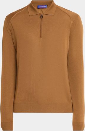Stefano Ricci Men & apos;s Cashmere Half-Zip Polo Sweater