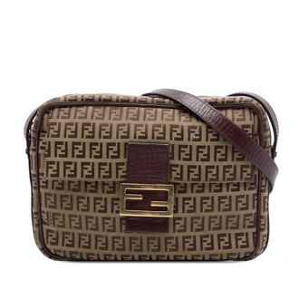 Fendi Pre-owned Fendi Zucchino Canvas Crossbody Unisex 79YM2TDFZT1HP3AO