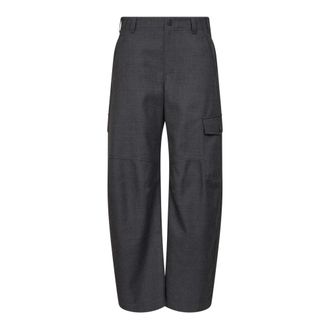 Brunello Cucinelli Dames, Broeken, Grijs, Maat: M Wol