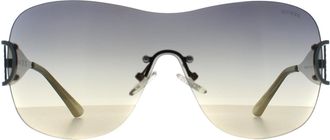 Guess Shield Womens Shiny Light Nickeltin Smoke Grey Gradient GO00038