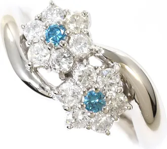 C&A Blue Platinum Platinum 900 Band Ring (Pre-Owned)