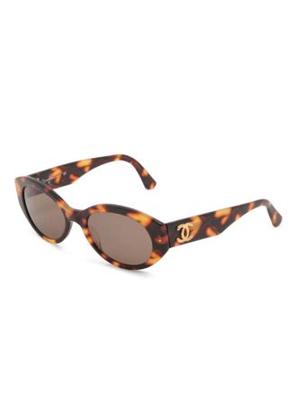 Chanel 1990-2000s CC Mark sunglasses - women - Acetate - One Size - Brown