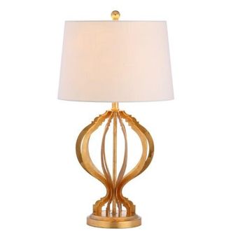 Jonathan Y Designs Sebastian 28.5 Metal Trellis LED Table Lamp, Gold Leaf at Nordstrom