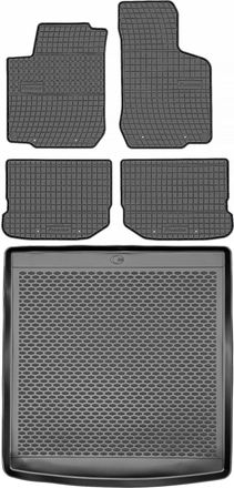 OEM Juego De Alfombrillas De Goma Para Skoda Octavia I Kombi (1997-2010) + Alfombrilla Para El Maletero