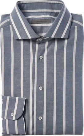 Corneliani Awning Striped Dress Shirt