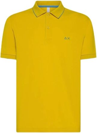 Sun 68 Polo Small Stripe - - Tops - Uomo - Giallo - M