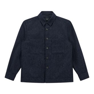 Xacus Unfold Wool Overshirt - Shirts - Hombre - Azul - 2XL
