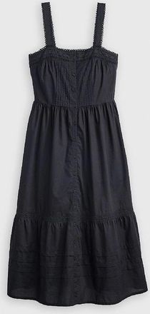 Levi's Womens Cici Square Neck Sleeveless Midi Dress - Grey - Size: 10