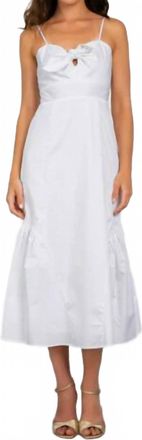 Lavender Brown Tayla Midi Dress In White