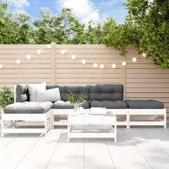 vidaXL Furniture Limited - Juego De Muebles Jard&iacute;n 6 Piezas Y Cojines