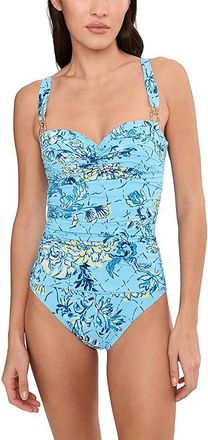Lilly Pulitzer Solaria One Piece Womens Swimsuits One Piece Bellevue Blue Breakers Beach : 16, Nylon/Spandex