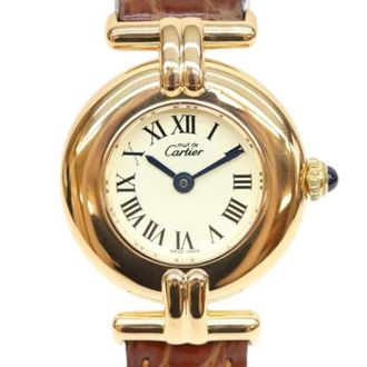Cartier Pre-owned Vintage Polshorloge - Dames - Vintage Horloges - Beige - ONE Size - Vintage