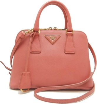 Prada Pre-owned Handbags, female, Pink, Size: ONE SIZE Pre-owned Leather Satchel