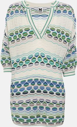 M Missoni Multicolor Printed Patterned Knit Tunic Top