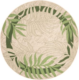 Safavieh Alfombra contempor&aacute;neo de polipropileno beige/verde, 160 cm