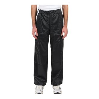 Rains Pantaloni Cargo Ampi con Polsini Regolabili - - Trousers - Uomo - Nero - L