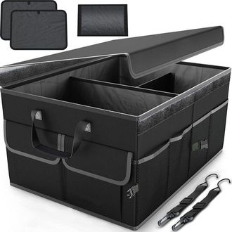 OEM Organizador De Maletero De Coche, Plegable, Con M&uacute;ltiples Compartimentos, Para Guardar Accesorios De Coche, Base Antideslizante, Correas De Seguridad,