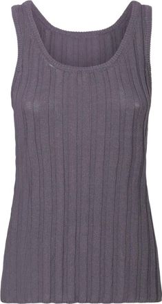 Acne Studios Geribbelde Gebreide Tanktop - Dames - Tops zonder mouwen - Grijs - XS - Katoen - Tops