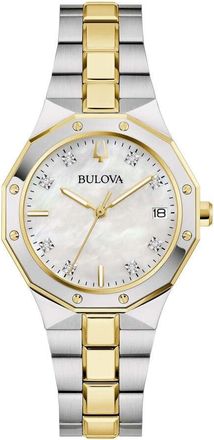 Bulova Prestige Quartz White Dial Ladies Watch 98P234
