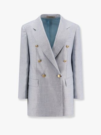 Tagliatore Loreley double-breasted linen blend blazer - TAGLIATORE - gender_Woman