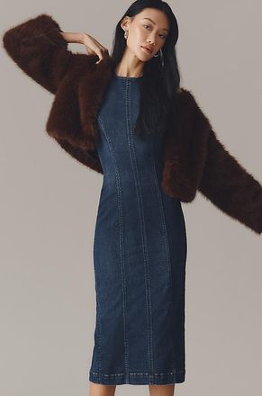 DL1961 Esme Sleeveless Seamed Denim Midi Dress