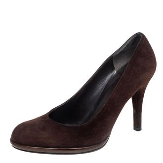 Stuart Weitzman Brown Suede Pumps