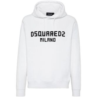 Dsquared2 Milano Logo Cool Fit Witte Hoodie