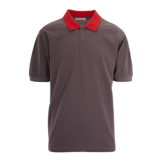 Marni Polo Shirts, male, Brown, M, Polo Neck
