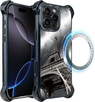 OEM Funda Ibizu Dropguard Ultra Para Iphone 16 Pro Max Con Magsafe, Noir City, Torre Eiffel