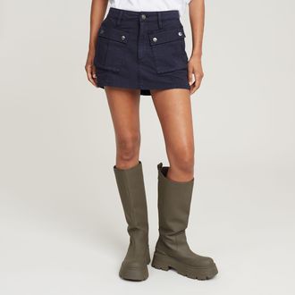 G-Star Womens G-Star RAW Mini Cargo Skirt - Navy Cotton - Size 29 (Waist)