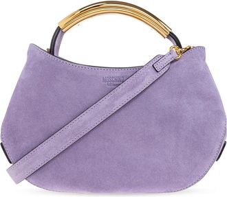 Moschino Handtas - Dames - Handtassen - Paars - ONE Size - Leer - Tassen