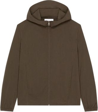 Givenchy Embroidered Paris Windbreaker - Heren - Vesten met rits - Bruin - L - Nylon - Hoodies & sweatvesten