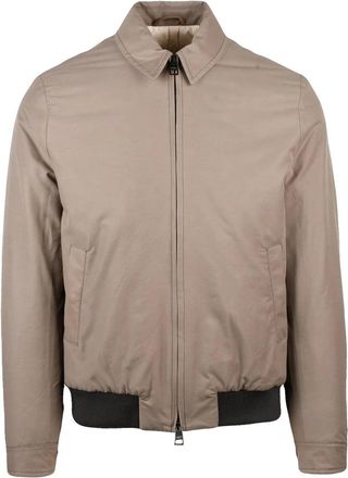 LUIGI BORRELLI NAPOLI Brown Quilted Polyester-Blend Jacket