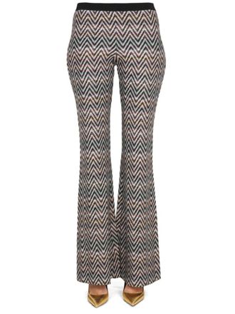 Missoni Flared Pants With Iconic Zigzag Design