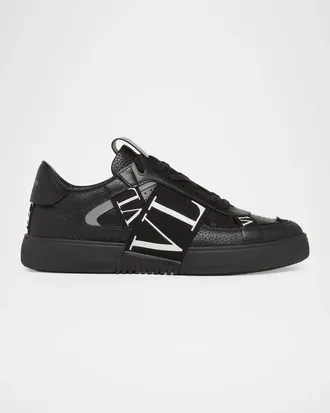 Valentino Garavani Men & apos;s VL7N Logo-Web Leather Sneakers