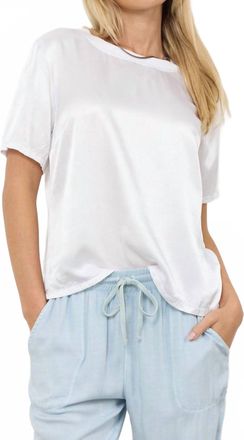 La Made Ocean Side Silky Tee In White
