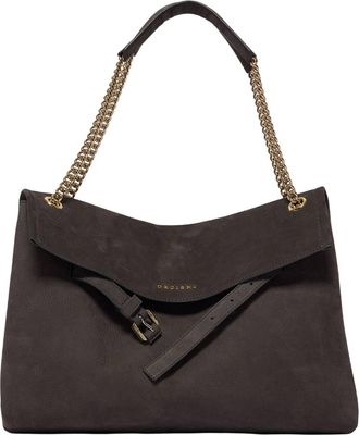 Orciani Venus Nabucco Midi Nubuck Leather Shoulder Bag