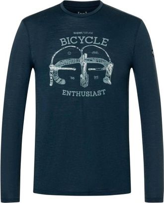 super.natural Bike Enthusiast L/S Merinolongsleeve f&uuml;r Herren | blau
