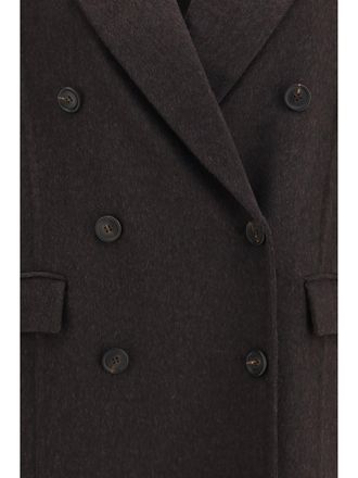 Brunello Cucinelli Womens Cashmere Coat Brown (capra Hircus)