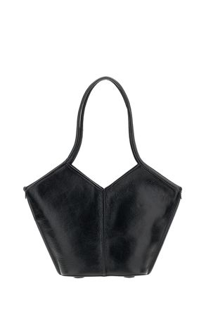 Hereu Black Leather Calella S Tote Bag