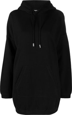 Dsquared2 logo-print oversize hoodie - women - Cotton - M - Black