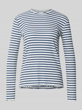 Vila Longsleeve mit Rundhalsausschnitt Modell THESSA in Rauchblau, Gr&ouml;&szlig;e M