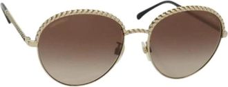 Chanel Pre-owned Vintage Zonnebril - Dames - Vintage Accessoires - Bruin - ONE Size - Vintage