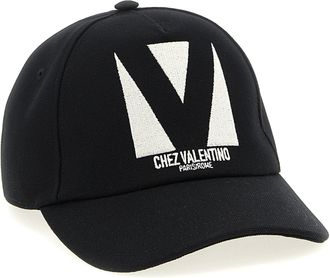Valentino Garavani Logo-Embroidered Cotton Baseball Cap - Black