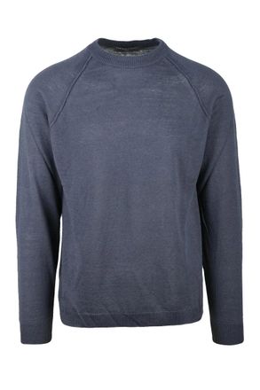 Daniele Fiesoli Grey Raglan Linen Cotton Pullover