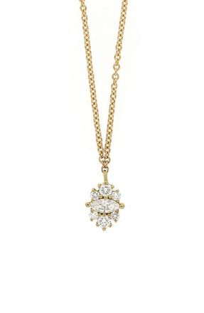 Bony Levy Getty Diamond Crown Cluster Pendant Necklace (Nordstrom Exclusive) in 18K Yellow Gold at Nordstrom, Size 18