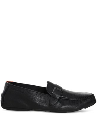 Santoni Hamel loafers - men - Calf Leather/Rubber/Calf Leather - 11 - Black