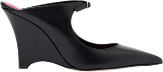 Scarosso Marta II Muiltjes Pumps - Dames - Muiltjes - Zwart - 38 1/2 EU - Leer - Schoenen