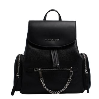 Michael Kors Womens Jet Set Medium Grain Leather Backpack 35F1STTB6L - Black - One Size